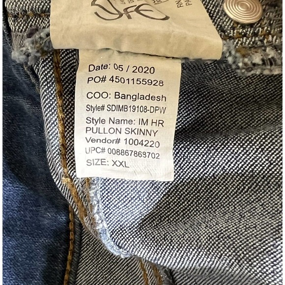 Isaac Mizrahi Pull On High Rise Skinny Jeans Womens Size XXL Stretch Blue Denim - Picture 5 of 12